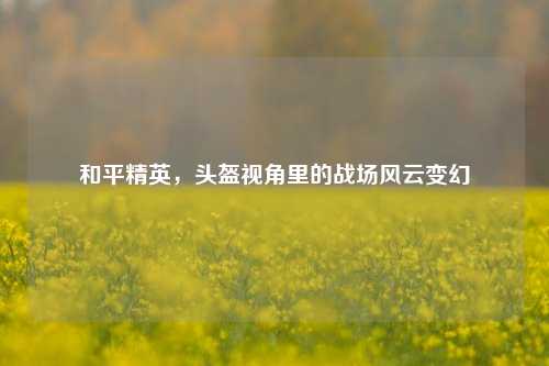 和平精英，头盔视角里的战场风云变幻