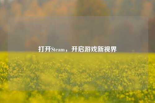 打开Steam，开启游戏新视界