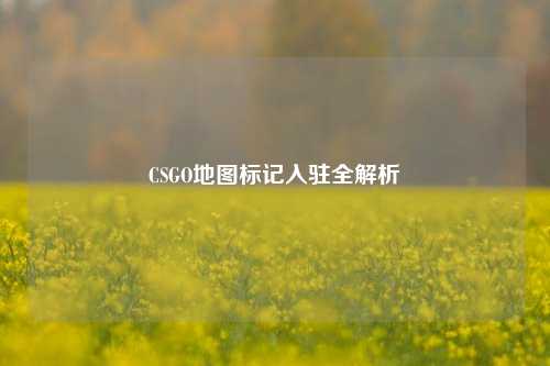CSGO地图标记入驻全解析