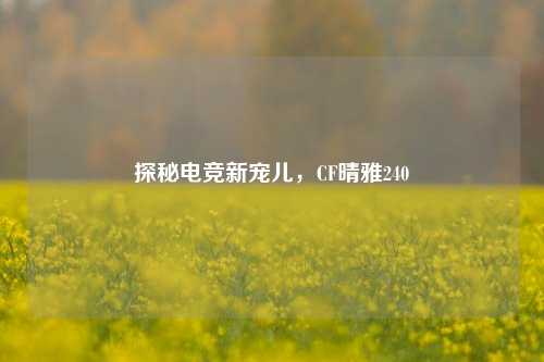 探秘电竞新宠儿，CF晴雅240
